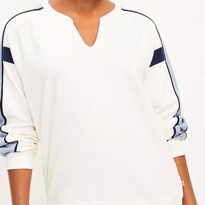 Lou & Grey Colorblock Cozy Cotton Sweatshirt Size Medium